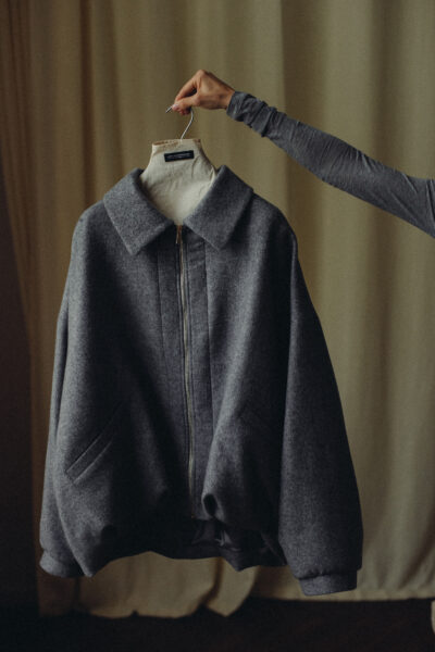 Bomber Dark Grey Бомбер-пальто из кашемира