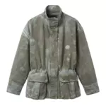 Joya Chlor Olive Парка из джинсы с вышивкой
